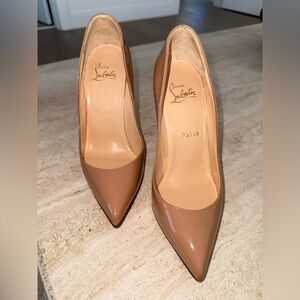 Christian Louboutin Nude Patent Leather Heels